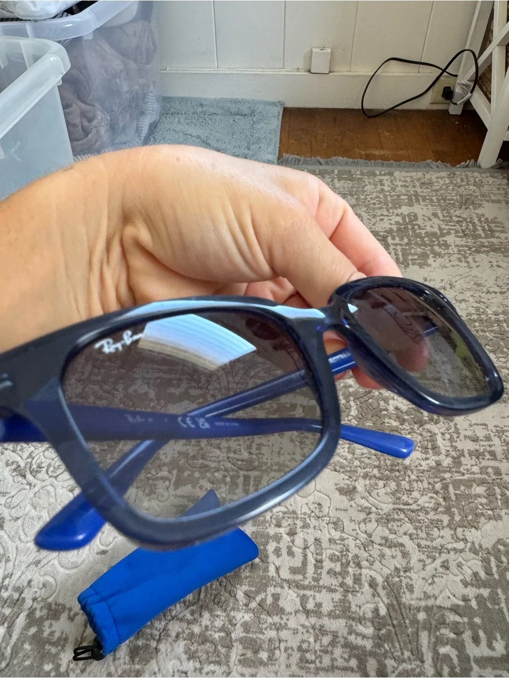 Ray-Ban Kid's Navy Blue Square Sunglasses